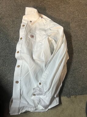 Ariat White Button-Down Shirt for Kids